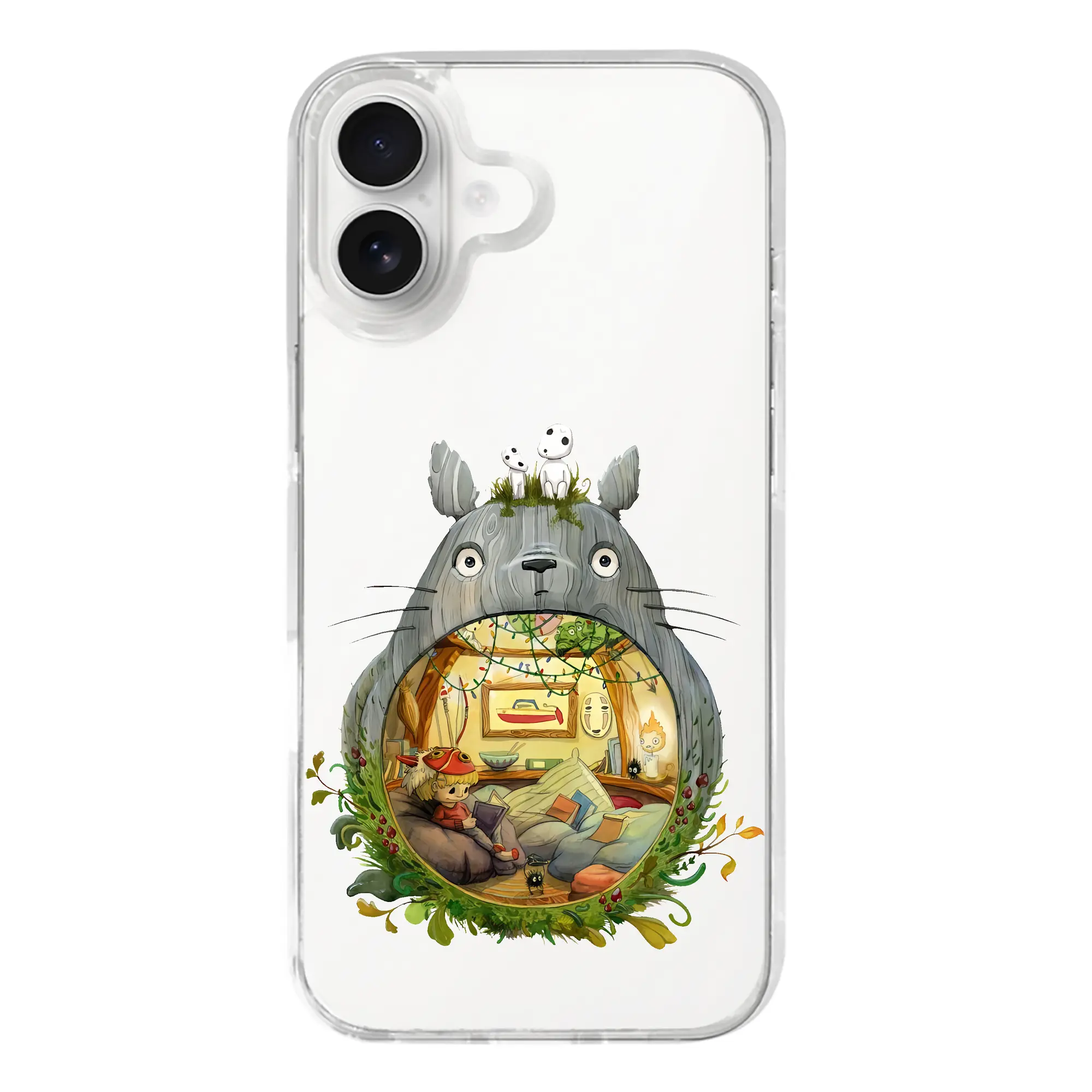 となりのトトロ グッズ トトロ - iPhone 17シリーズ 透明スマホケース – 薄型・耐衝撃・精密フィット保護カバー